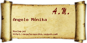 Angele Mónika névjegykártya