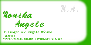 monika angele business card