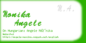 monika angele business card